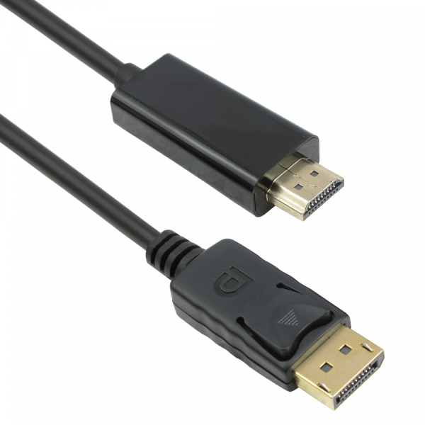 Кабел DeTech DP HDMI M/M, 14+1 cooper, 3м, Черен - 18274