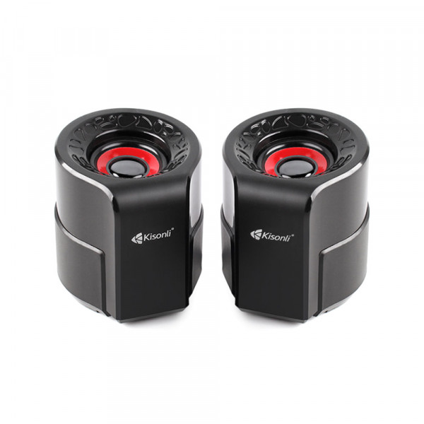 Тонколони Kisonli A-909, 2x3W, USB, Черен - 22160