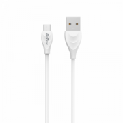 Кабел за данни DeTech DE-24M, Micro USB, 1.0m, Бял - 14126