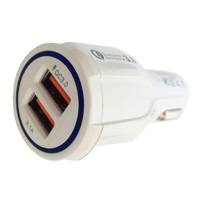 Универсално USB зарядно за кола с два порта и USB кабел 3 в 1 2011