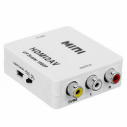 Конвертор, No brand, HDMI към AV (3RCA), Бял - 18301