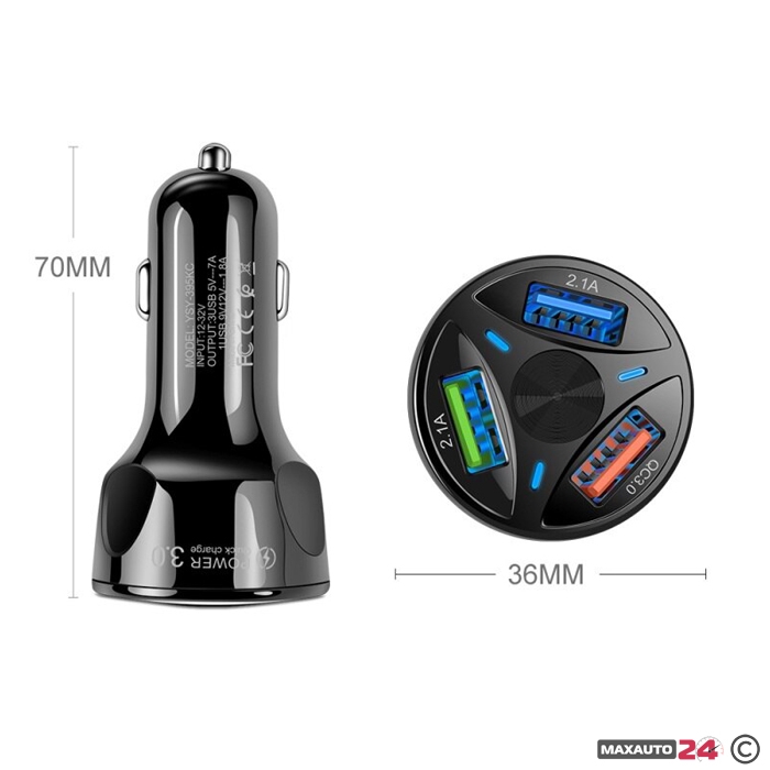 Универсално USB зарядно с 3 USB порта - 2460
