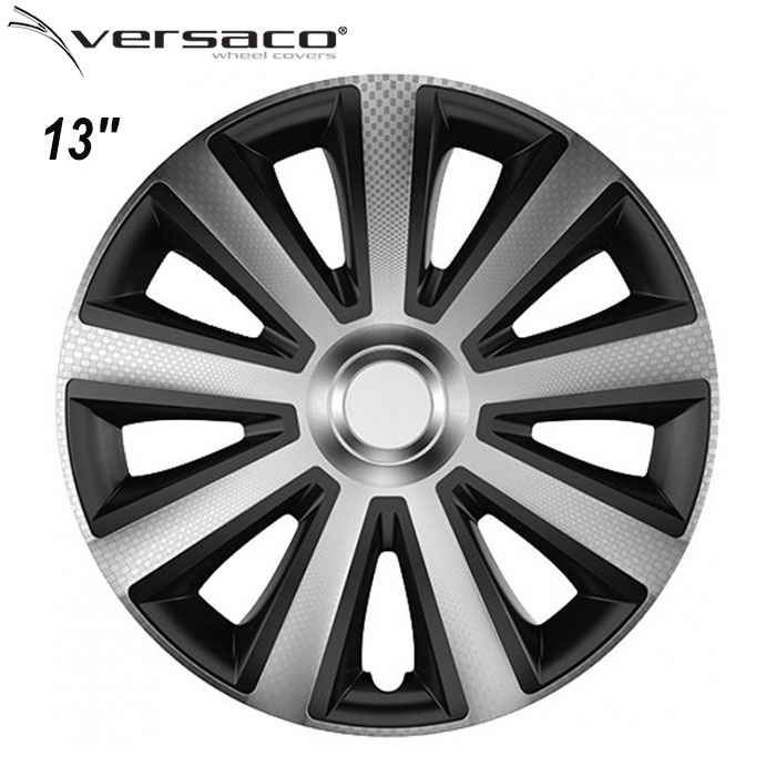 Тасове за джанти 13'' Versaco Carbon Aviator - Silver / Black