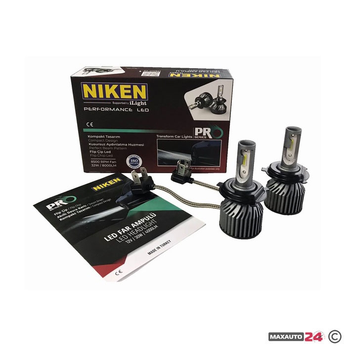 Диодни крушки NIken H4 ПРО 2бр/к-т