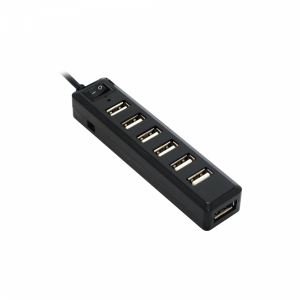 USB хъб No Brand, USB 2.0, 7 Порта, Черен - 12057