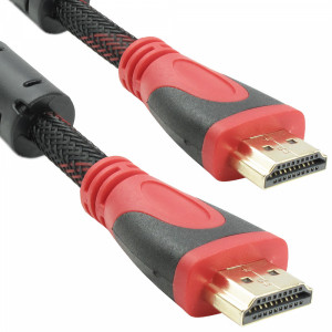 Кабел DeTech HDMI - HDMI M/М, 15m, С оплетка и ферит -18310