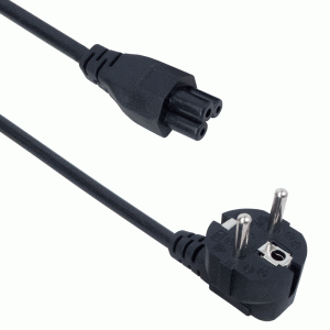 Захранващ кабел DeTech, За лаптоп, CEE 7/7 - IEC C5 F, 1.5m - 18028