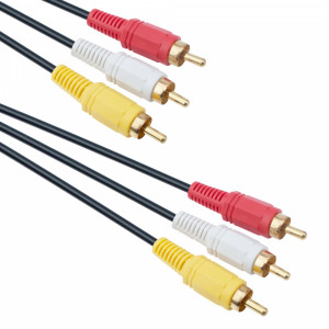 Кабел DeTech 3RCA - 3RCA, High Quality,10m - 18121