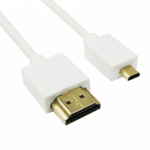 Кабел DeTech HDMI - HDMI Micro, 1.5m, Бял - 18136