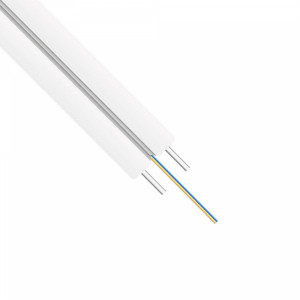 Оптичен кабел DeTech, FTTH, 2 влакна, Indoor, 2000м, Бял - 18416