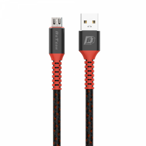 Кабел за данни DeTech DE-C25M, Micro USB, 1.0m, Черен - 40106