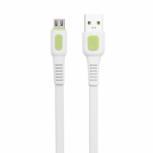 Кабел за данни DeTech DE-C36M, Micro USB, 1.0m, Бял - 40191