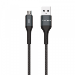 Кабел за данни DeTech DE-C38M, Micro USB, 1.0m, Черен - 40197