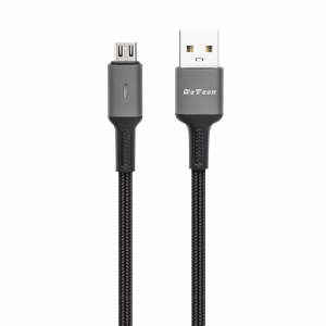 Кабел за данни DeTech DE-C39M, Micro USB, 1.0m, Черен - 40200