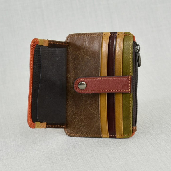 Универсален визитник от естетствена кожа 1319 МУЛТИЦВЯТ