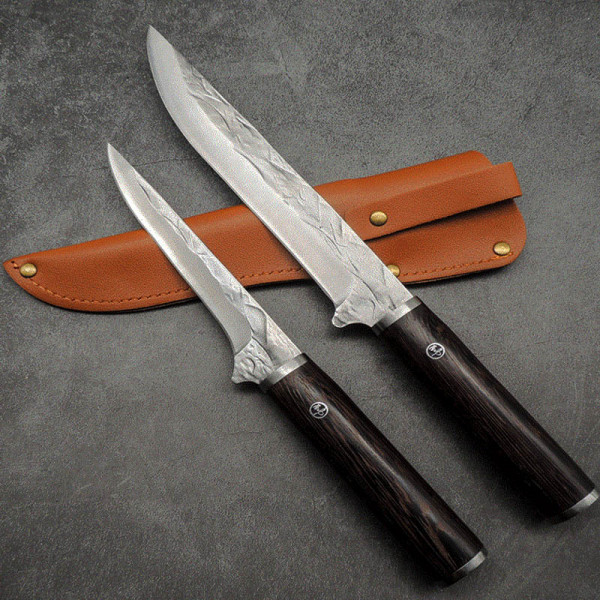 Кован ловен нож TB HUNT с телешка кания, голям размер 32 см , фултанг