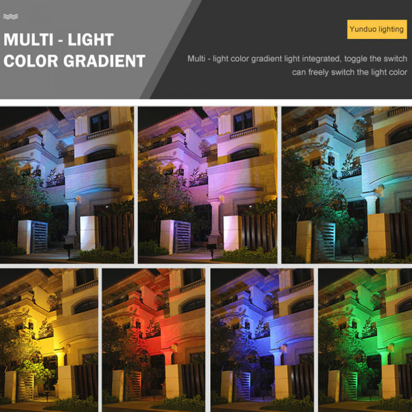 LED Соларна градинска RGB лампа, Solar spot lawn light, COLOR GRADIENT