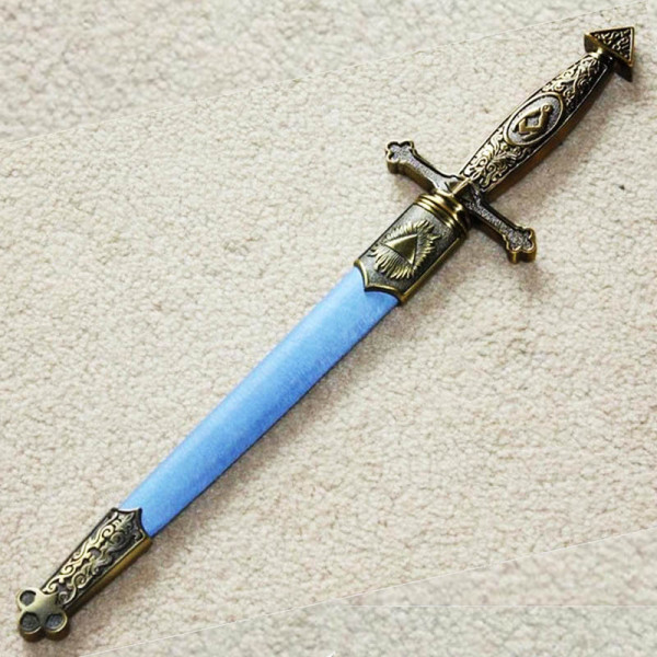 Aвтентичен масонски кинжал SNAKE BLADE ROYAL BLUE, 40 см