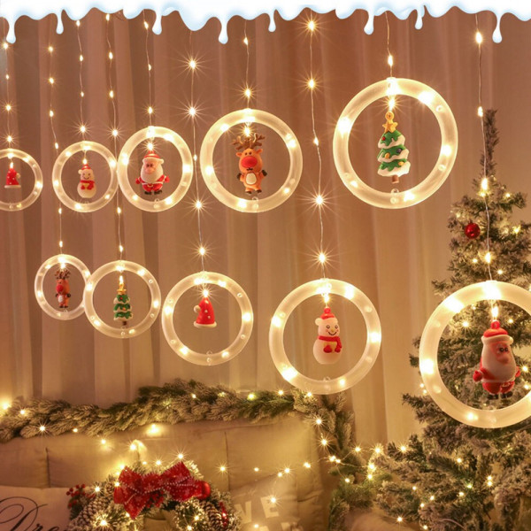 Невероятен магичен LED гирлянд с 10 съвършени фигури за перфектната Коледна или Новогодишна украса, BF22