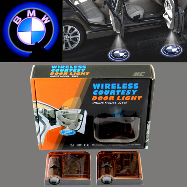 Безжични BMW странични светлини за врата на кола JQ-666, 2 броя, LED лого, BFO3