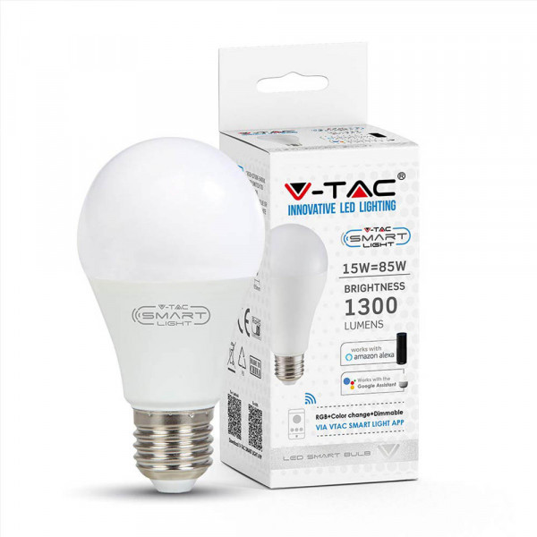 ТОП LED крушка VTAC 11W 6400K студено бяла, Е27, A60, термопластик, нечуплива, 24 мес. гар.