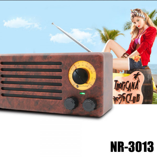 Преносима Bluetooth колонка NEWRIXING NR-3013, с дизайн на старо радио