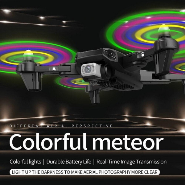 Светещ LED Дрон Meteor 1809 LED, дрон с 4K HD двойна камера WIFI FPV