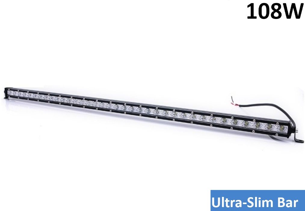 97см 108W Slim Слим Едноредов Мощен Led Bar Лед Диоден Бар Прожектор 12-24V