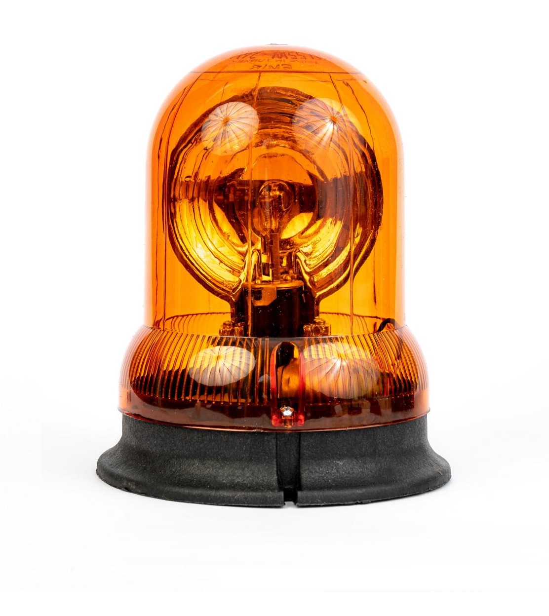 Въртяща Сигнална Аварийна Оранжева Лампа Маяк с Крушка 24V, Ø 148mm
