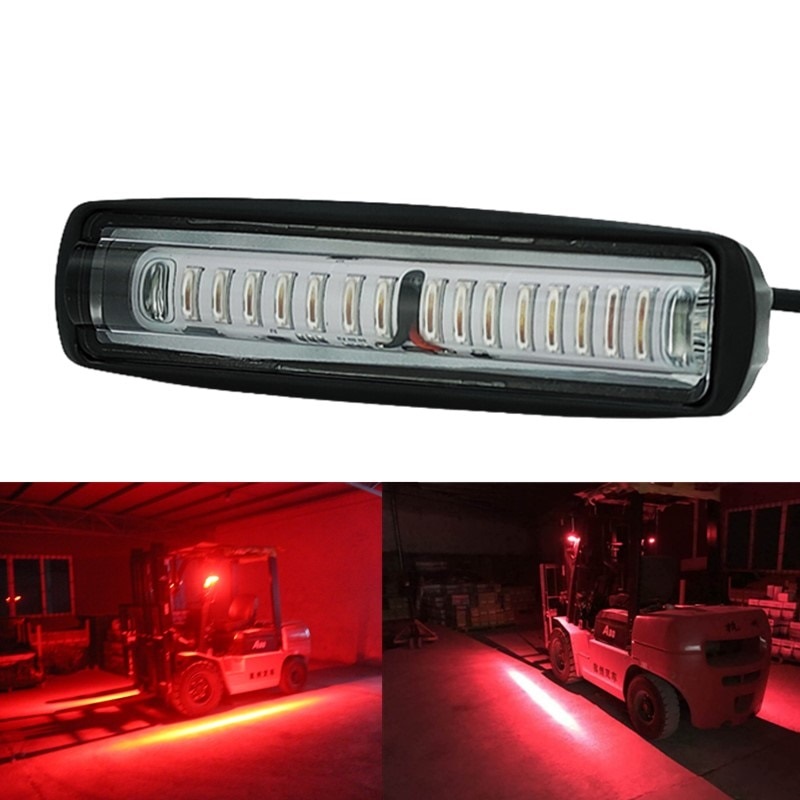 Универсална предупредителна LED ЛЕД червена светлина халоген лампа за безопасност на заден ход 12-80v 30W за мотокар електрокар багер валяк строителни