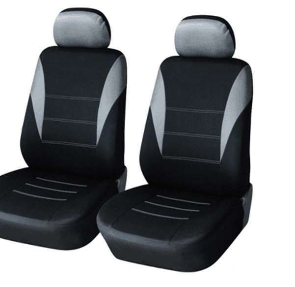 1+1 Нова Универсална тапицерия за предни седалки , калъфи за автомобил за бус ван текстил в сиво-черно