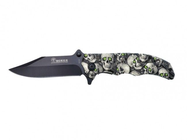 Супер атрактивен сгъваем нож BOKER SKULL B059