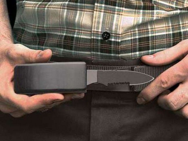 Рядък модел : BELT KNIFE DV-01 - нож, скрит в токата на универсален размер колан