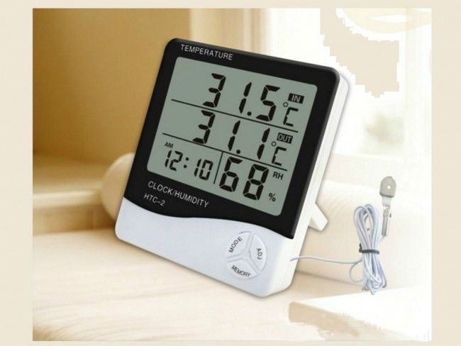 МЕТЕОСТАНЦИЯ HTC 2: термометър, хидрометър, часовник, датчик за външна температура