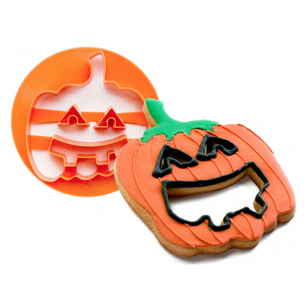 Формичка за сладки за Хелоуин - тиква IBILI IB 789000, 12 см, Незалепващо покритие, Оранжев