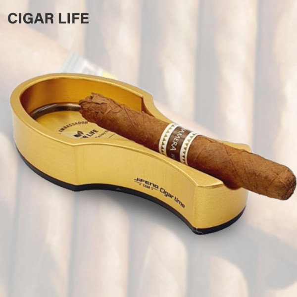 Луксозен месингов пепелник за пури и цигари GIFENG CIGAR TIME