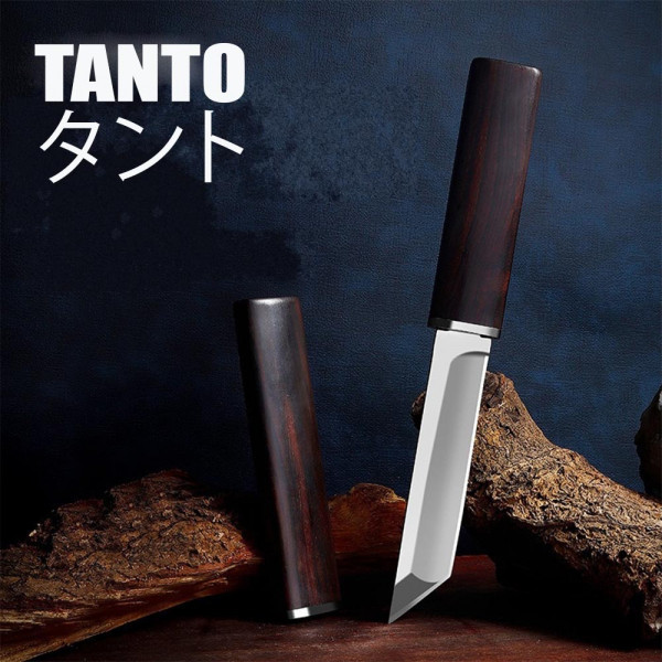 Великолепен класически японски TАNTО нoж, стомана D2, 59 HRC, много остро заточване