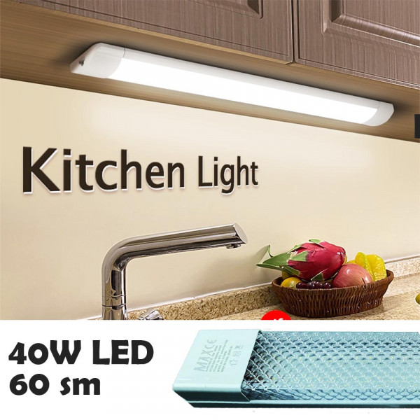 Мощно LED тяло 40W 60 см за кухня, баня, коридор и др., ярко и икономично осветление, long LED - студена светлина