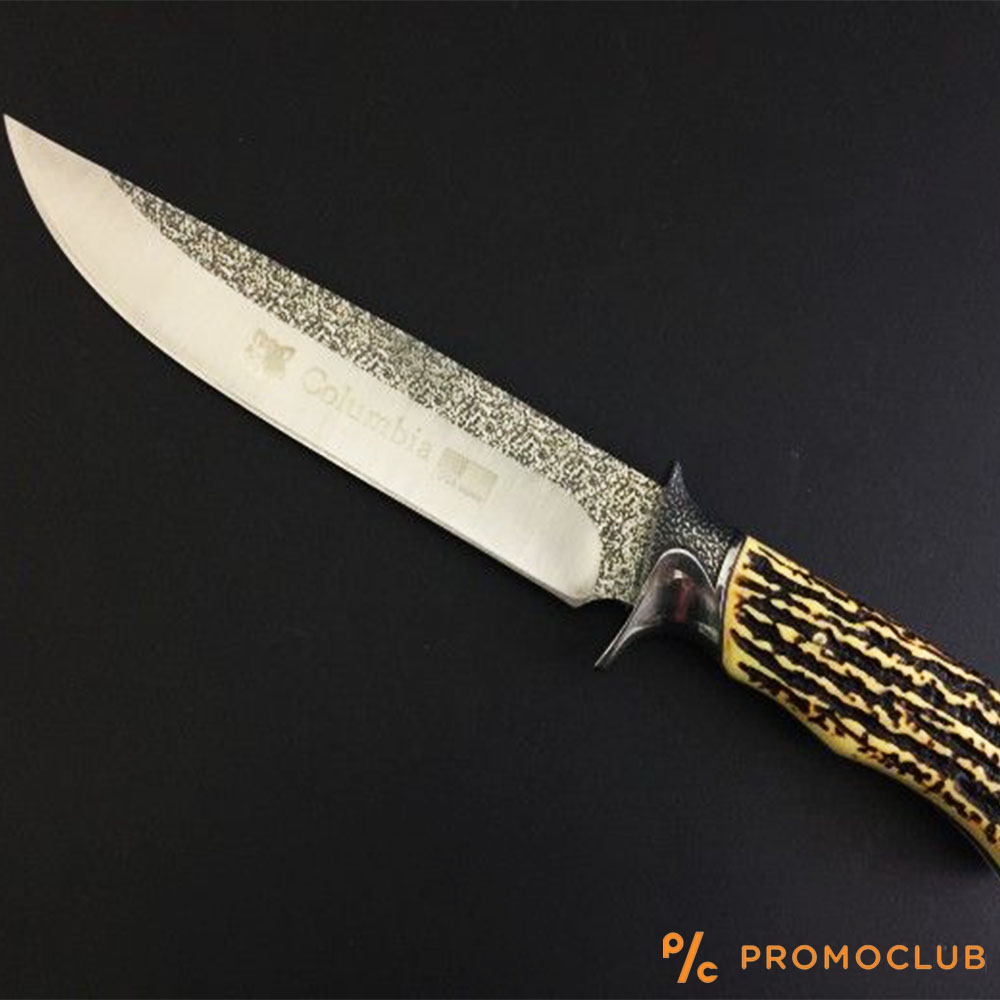 Голям ориенталски ловен нож COLUMBIA USA SA45 SNAKE с широко острие и кокалена дръжка
