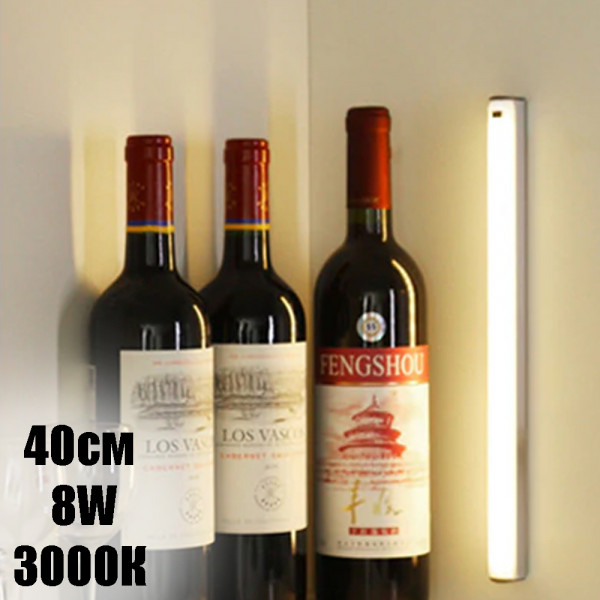 40см LED тяло 8W 3000К със сензор за движение и бутон за регулиране на светлината, USB захранване