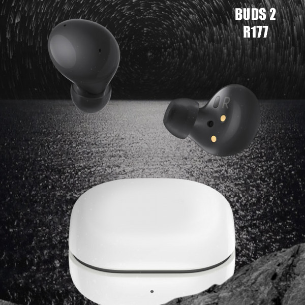 Безжични Bluetooth слушалки BUDS 2 R177 с дълбок и богат звук - ЧЕРНИ