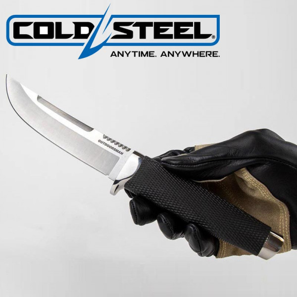 Масивен ловен ТОП нож COLD STEEL OUTDOORSMAN San Mai, кожена кания, кутия