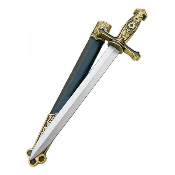 Къс масонски меч ТРИЛИСТНИК, модел от 17 век, автентично копие с ножница