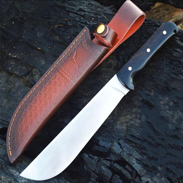Голям непалски нож- мини мачете X17 OUTDOOR TOOL De LUX, стомана D2, кожена кания, подаръчна кутия
