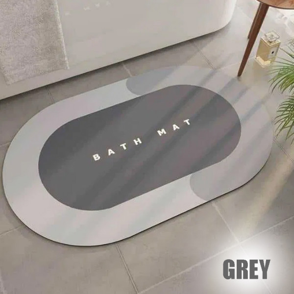 Супер абсорбираща подложка за баня BATH MAT GREY - антихлъзгаща, водоабсорбираща, килимче, BF22