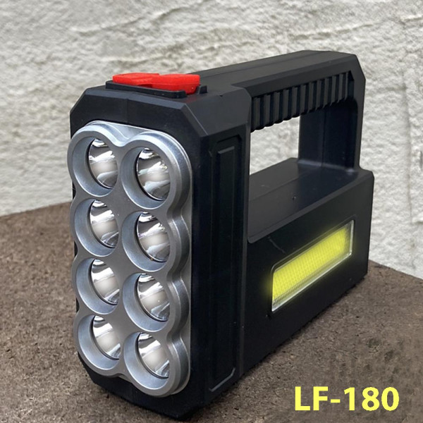 Акумулаторен ръчен LED фенер със соларен панел за къмпинг, риболов и др. - LF-180