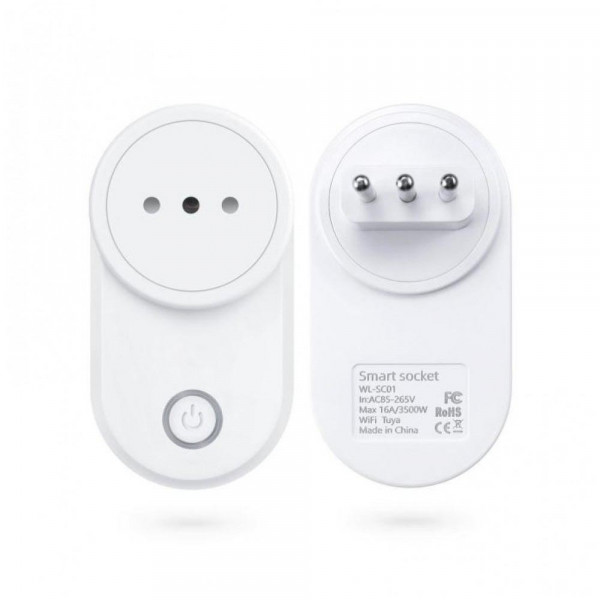 Смарт контакт TUYA Smart Power Plug, Интелигентен, WiFi, 220-240 V, 16 A, Съвместим с Android/iOS