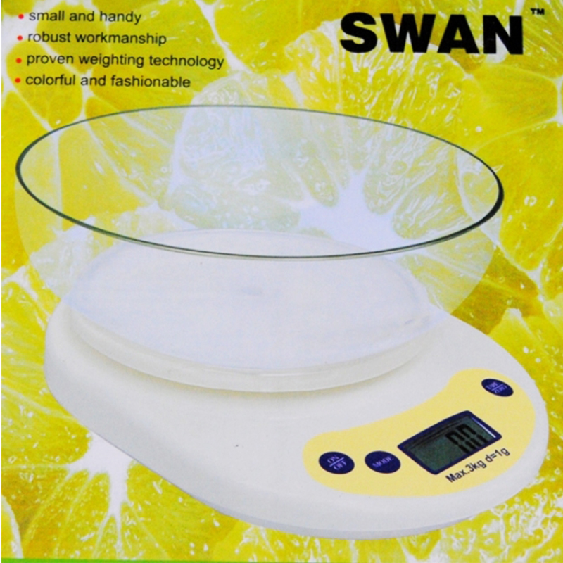 Електронна кухненска везна с купа SWAN, до 5 кг