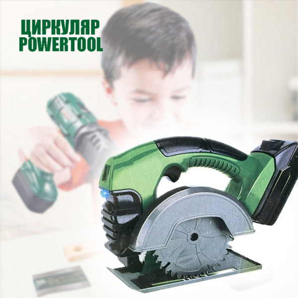 Детски циркуляр на батерии POWERTOOL 7947LD - paзвива въoбpaжeниeтo, ĸpeaтивнocттa и poлeвитe игpи