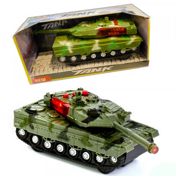 Детска играчка зелен камуфлажен танк 383-22